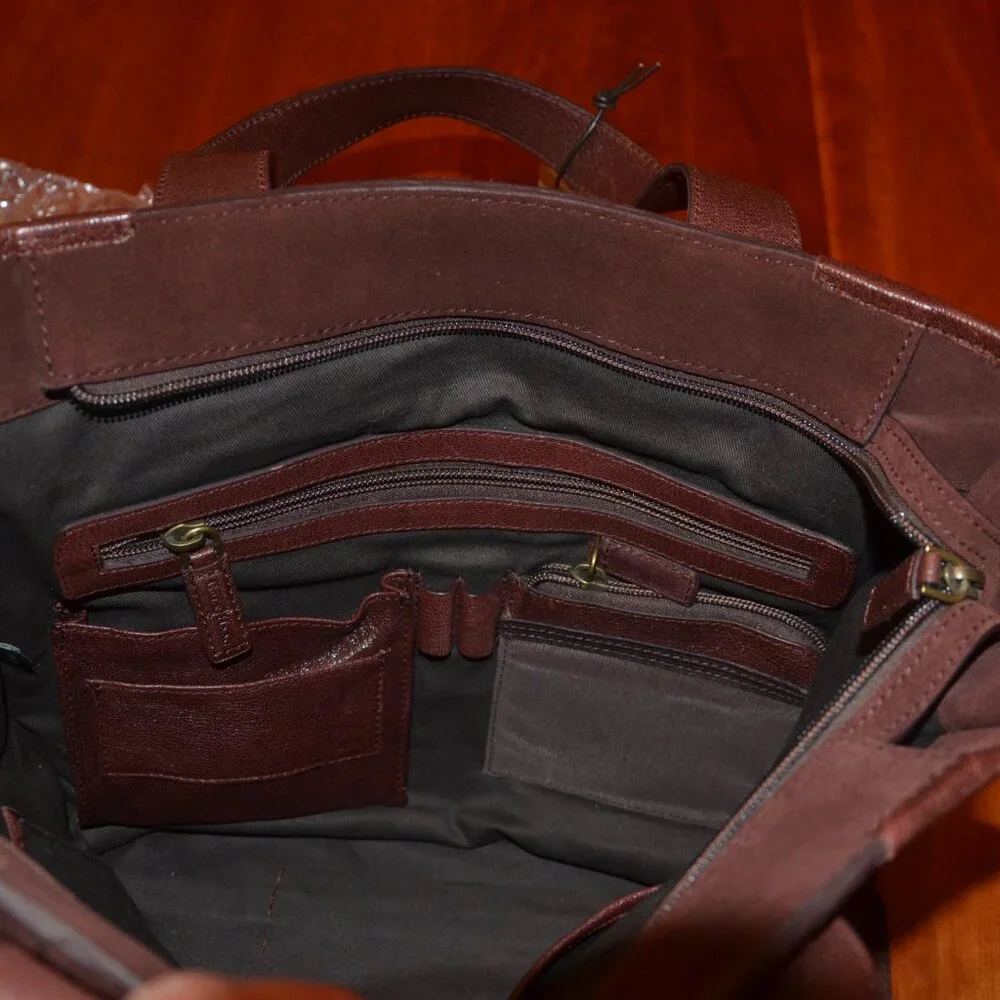 Cole Haan Brown Suede Tote Bag - Picture 5 of 6